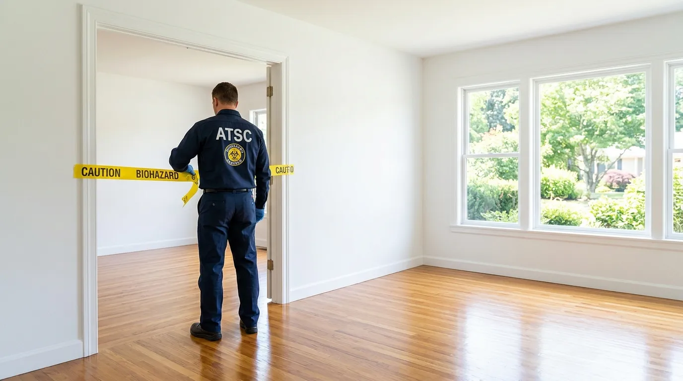 Certified biohazard cleanup crew performing Decomposition Cleanup in Fort Washington